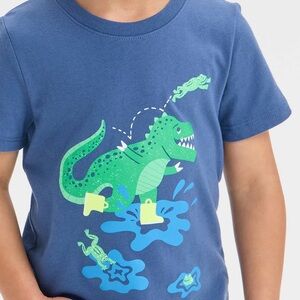 Cat & Jack Blue Tee with Green Dinosaur and Yellow Boots
